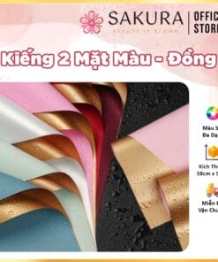 giấy gói hoa màu mạ vàng