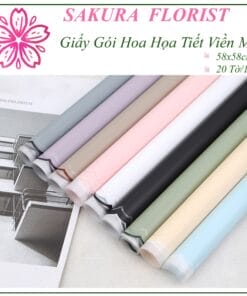 giấy gói hoa họa tiết ren sóng